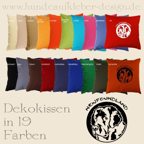 Kissen Hundedruck Newfoundland