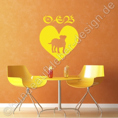 Preview: Hunde Wandtattoos Old English Bulldog online kaufen