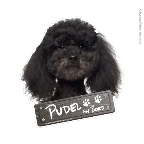 Pudel an Bord Hundeaufkleber