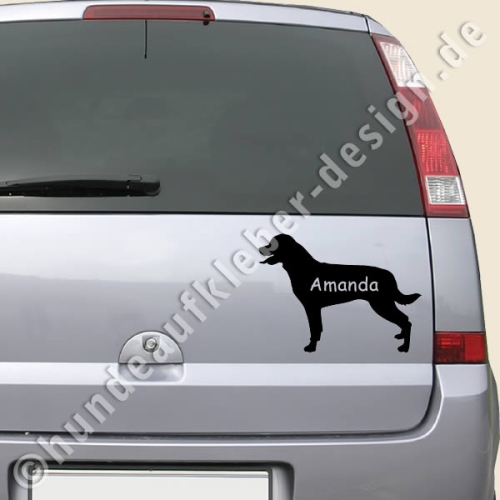 Rottweiler wunschname autoaufkleber