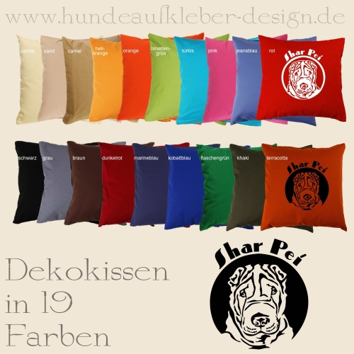 Kissen Shar Pei Hundemotive