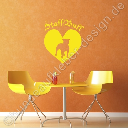 Preview: Staffbulls Wandtattoos Hunderassen