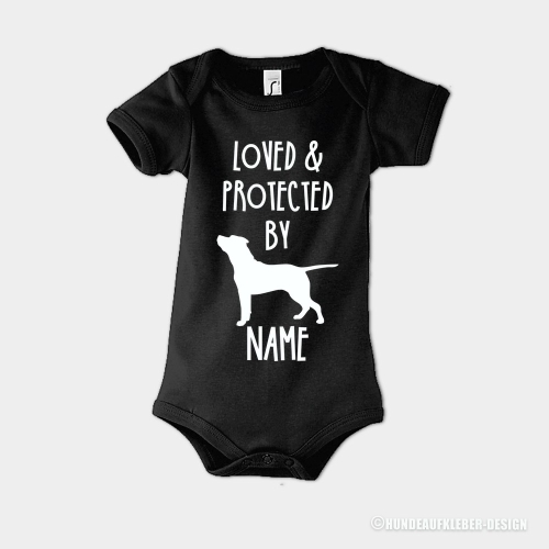 Baby Strampler Stafford Terrier schwarz