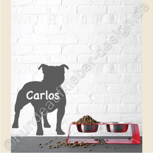 Staffordshire Bullterrier Wandtattoos Hunde 
