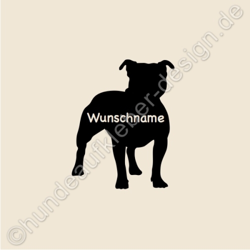 Staffordshire Bullterrier Aufkleber Hundeshop
