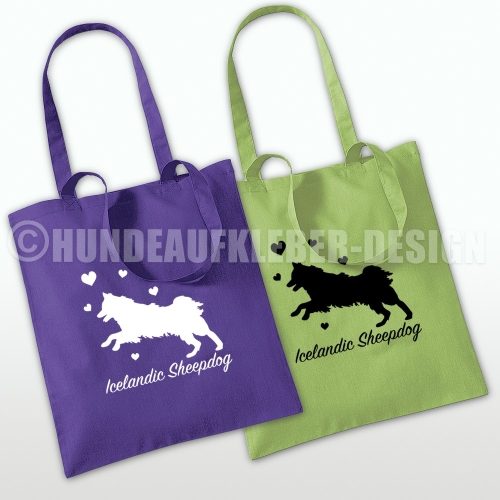Hunde Geschenke Icelandic Sheepdog Stoffbeutel bedruckt