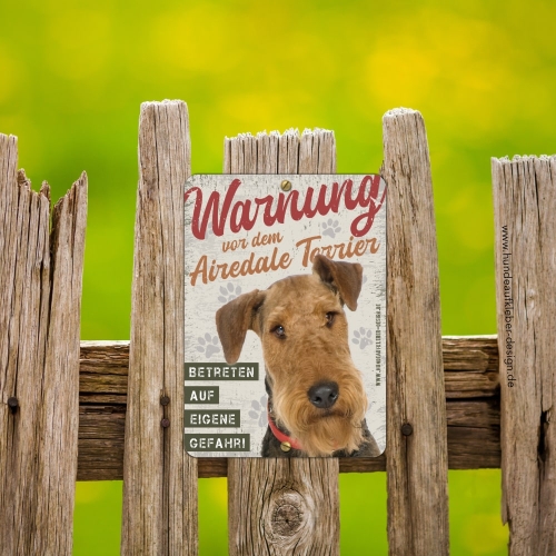 Airedale Terrier Hundeschild DIN A5