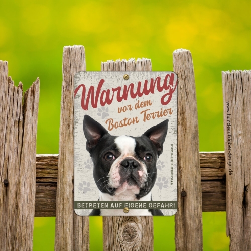 Boston Terrier Hundeschild DIN A5