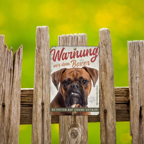 Boxer Hundeschild DIN A5