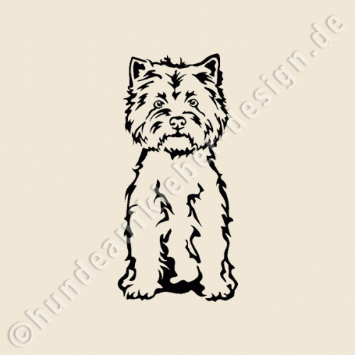 West Highland Terrier hundeaufkleber