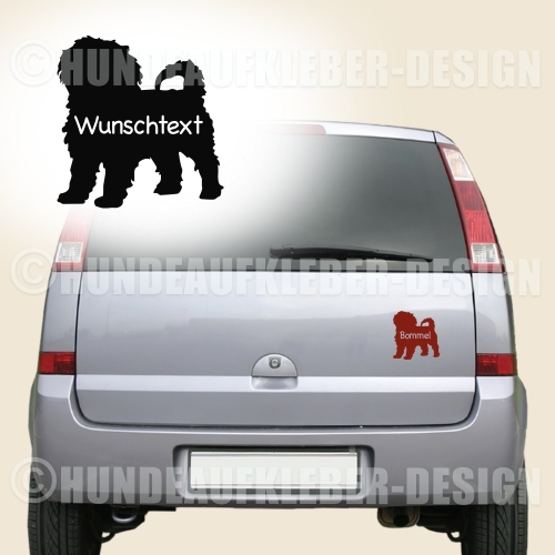 Bolonka Zwetna Autoaufkleber mit Wunschtext
