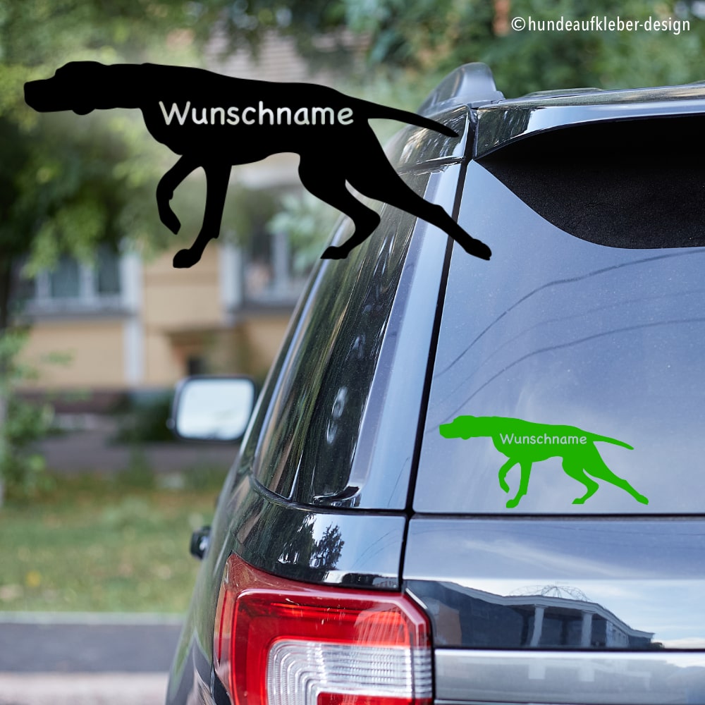 Hundeaufkleber Shop  Deutsch Kurzhaar Autoaufkleber Silhouette