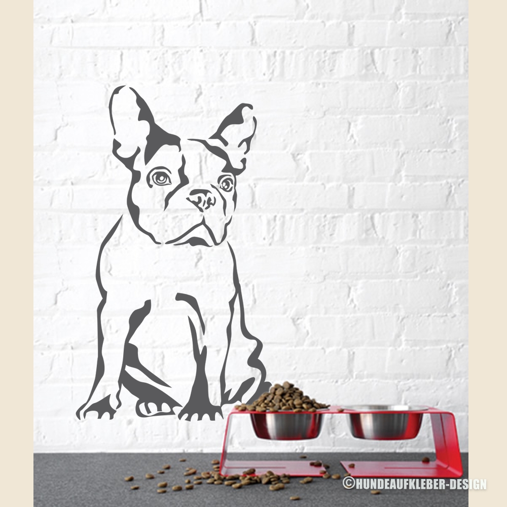 Hundeaufkleber Shop  Französische Bulldogge Wandtattoo