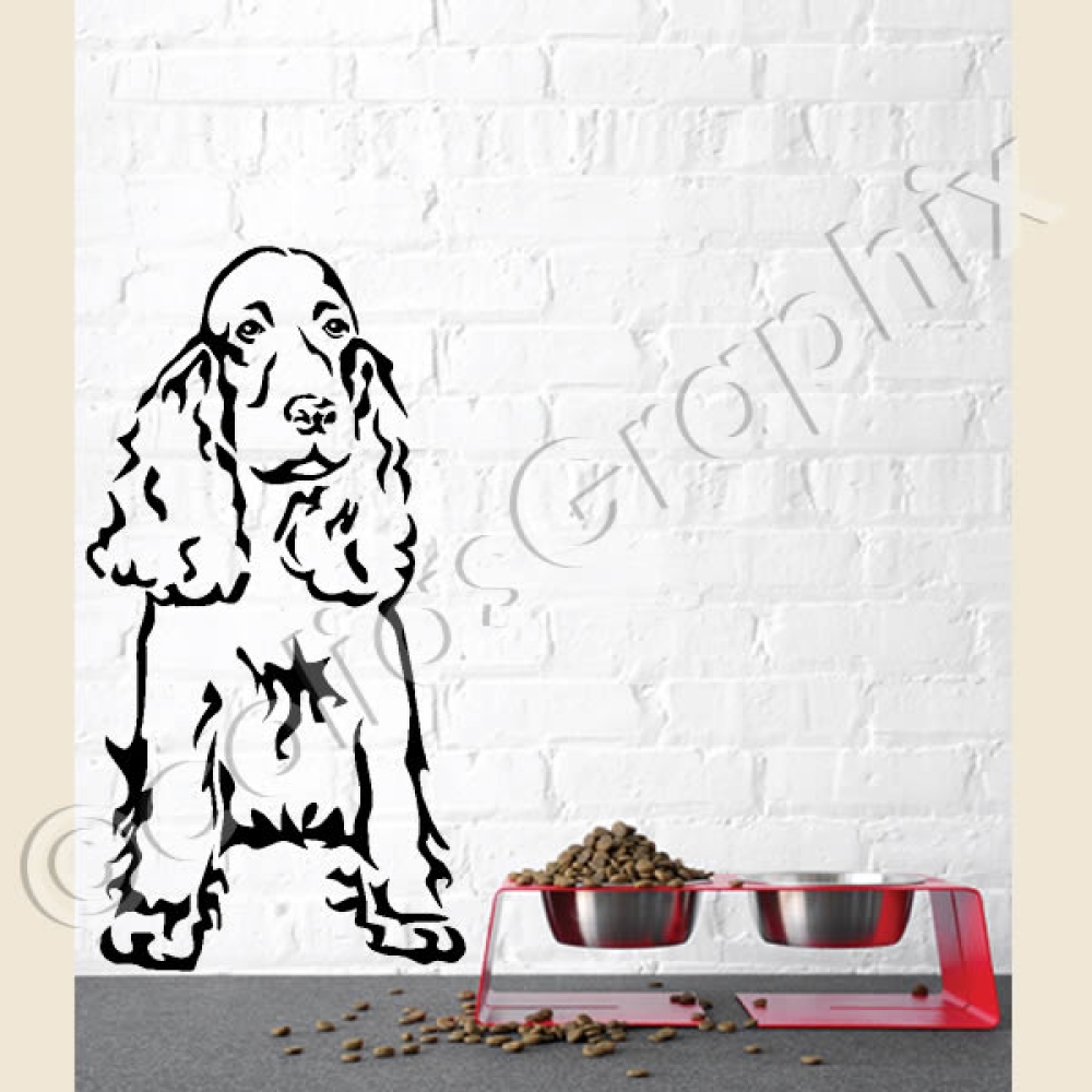 Cocker Spaniel wandtattoo hunde