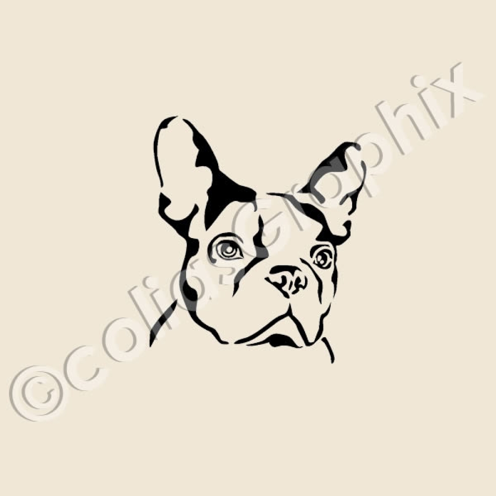 Franzoesische Bulldogge Hundeaufkleber