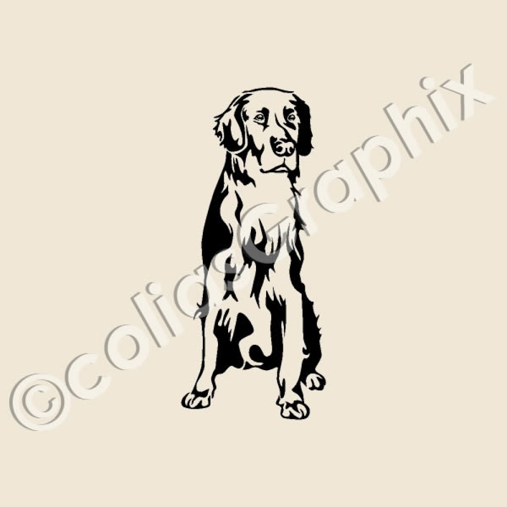 Flat Coated Retriever hundeaufkleber