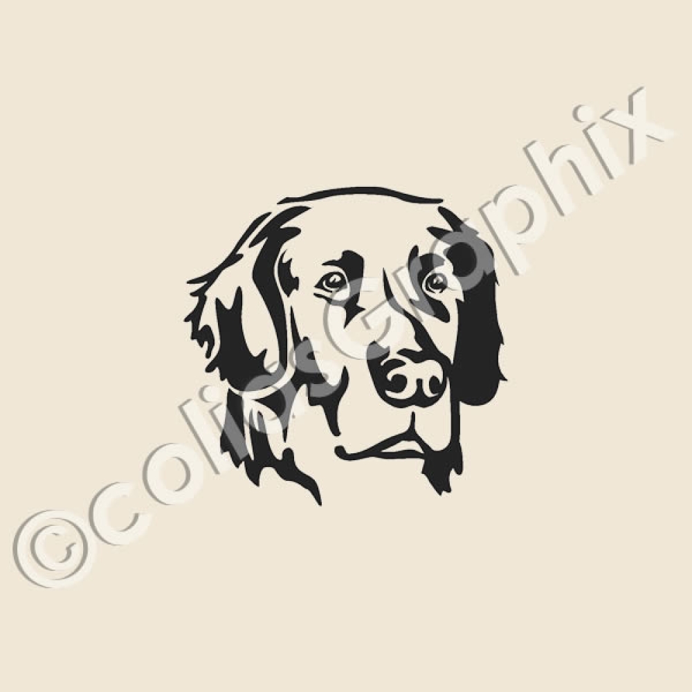 Flat Coated Retriever hundeaufkleber