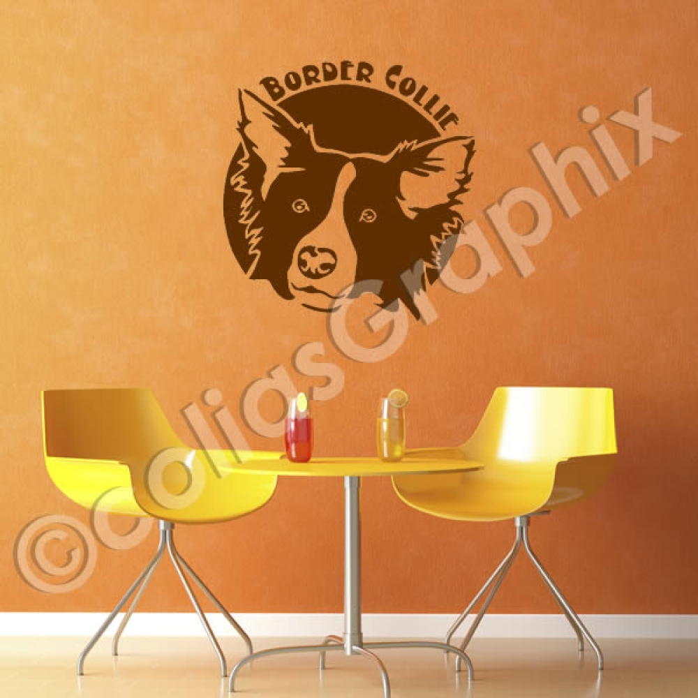 Border Collie wandtattoo hunde