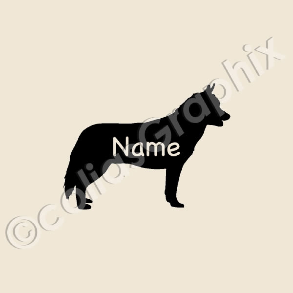 Siberian Husky  Aufkleber mit Hundename