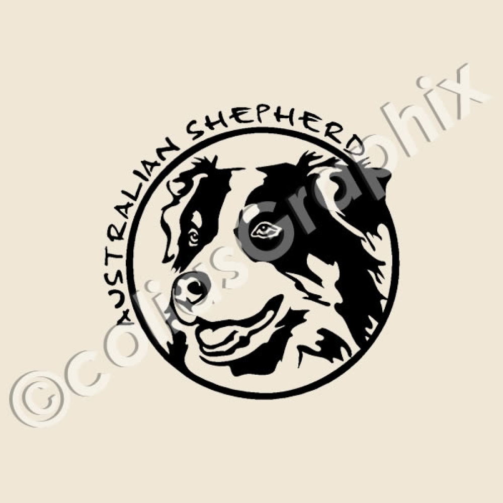 Aussi Shepherd Hundeaufkleber