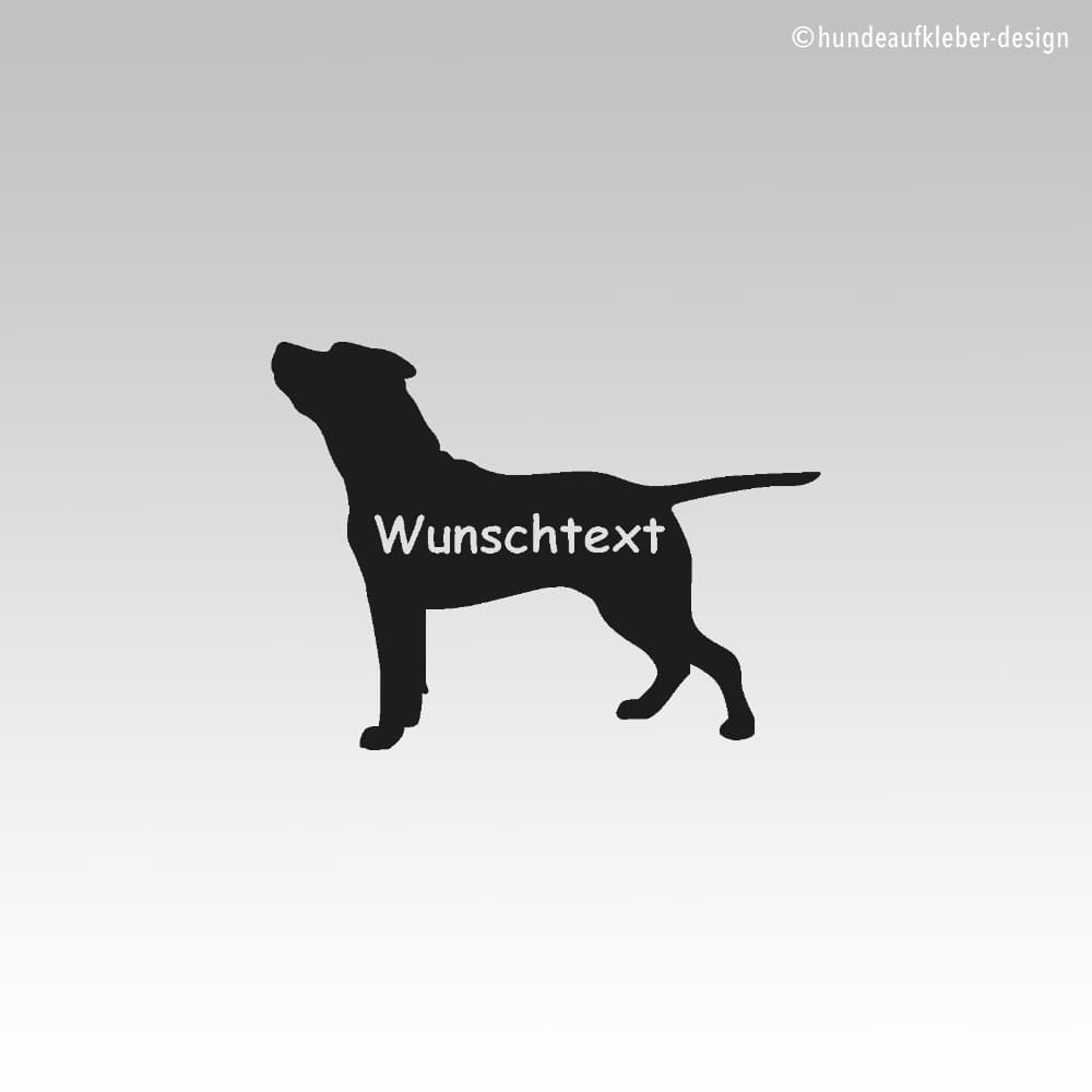 American Staffordshire Terrier Hundeaufkleber mit Wunschtext