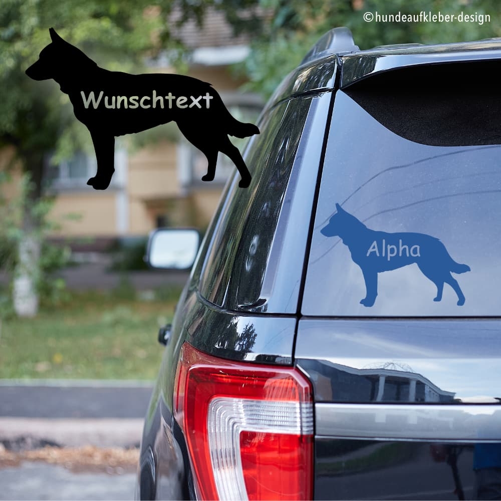 Australian Cattle Dog Umriss Autoaufkleber mit Hundename