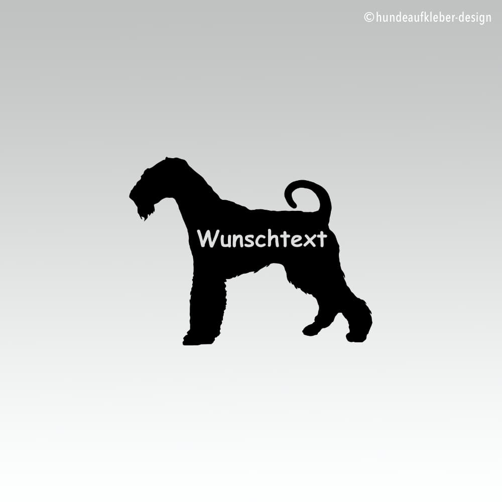 Airedale Terrier Hundeaufkleber mit Wunschtext