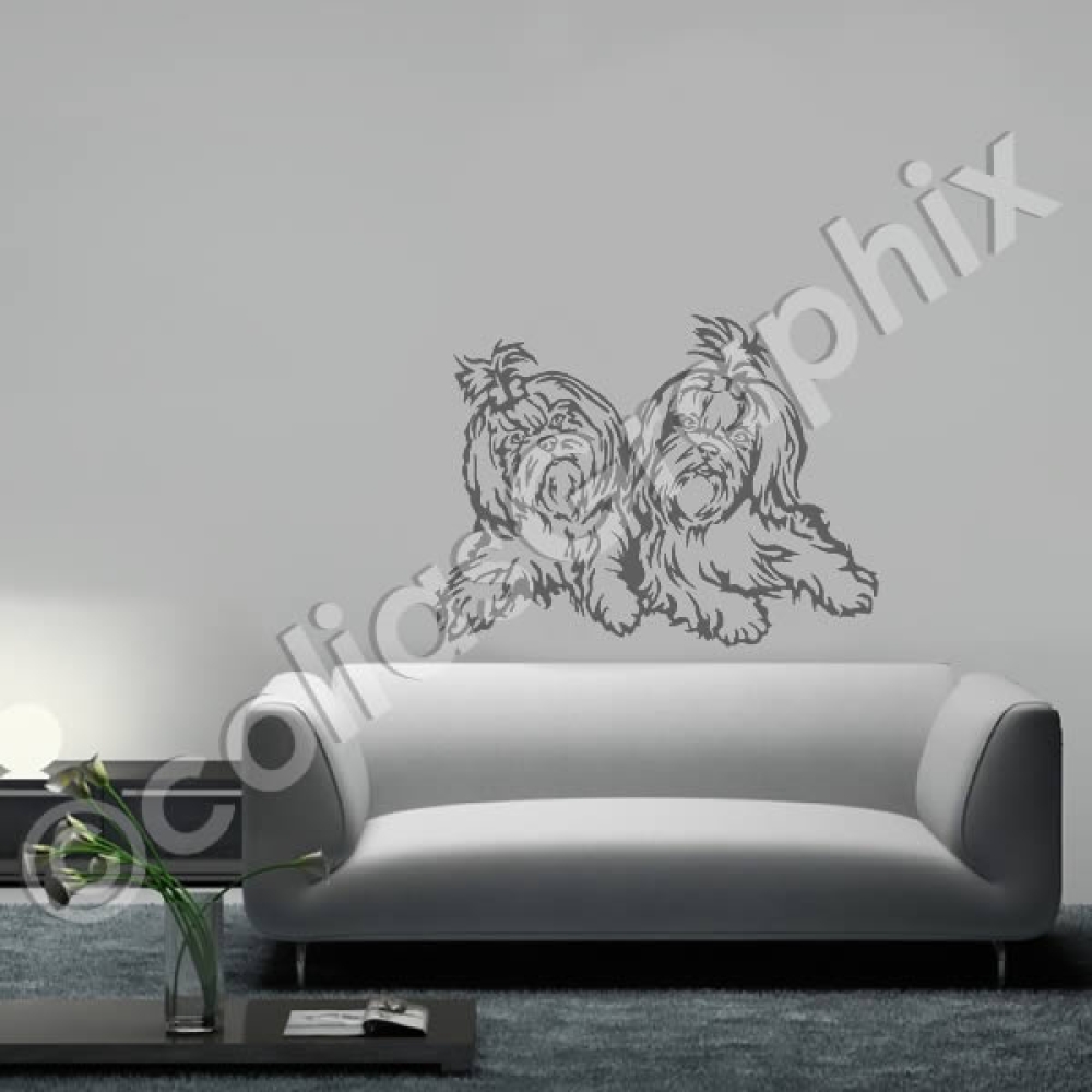 Shih Tzu wandtattoo hunde