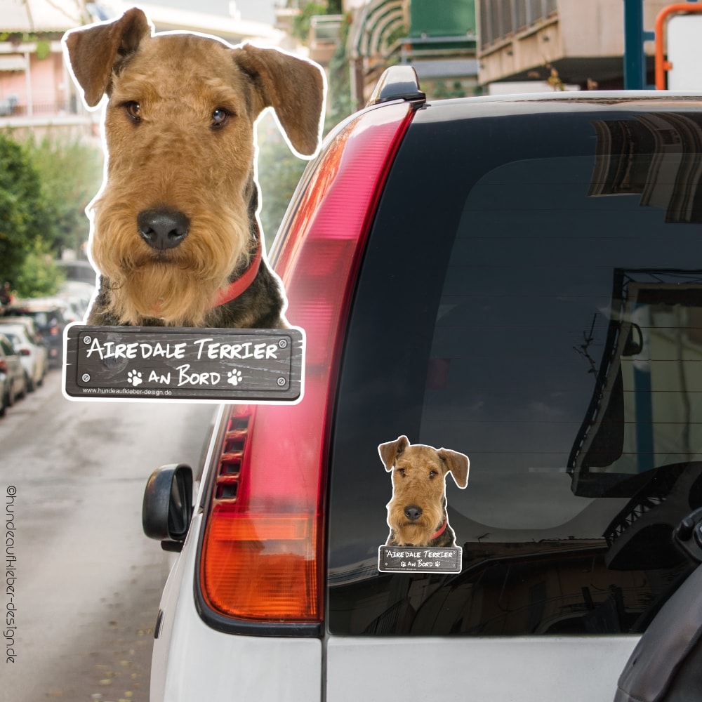 Airedale Terrier an Bord Autoaufkleber