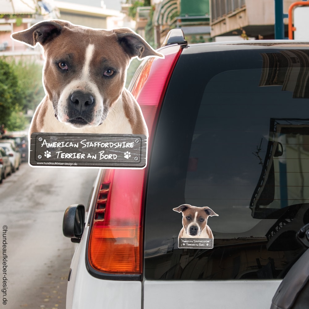 American Staffordshire Terrier an Bord Autoaufkleber