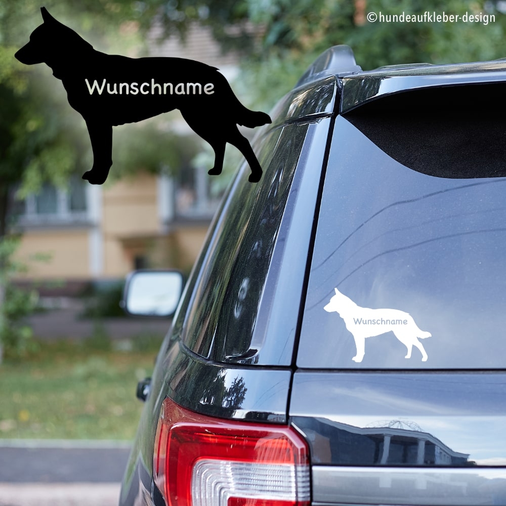 Australian Cattle Dog Umriss Autoaufkleber mit Hundename