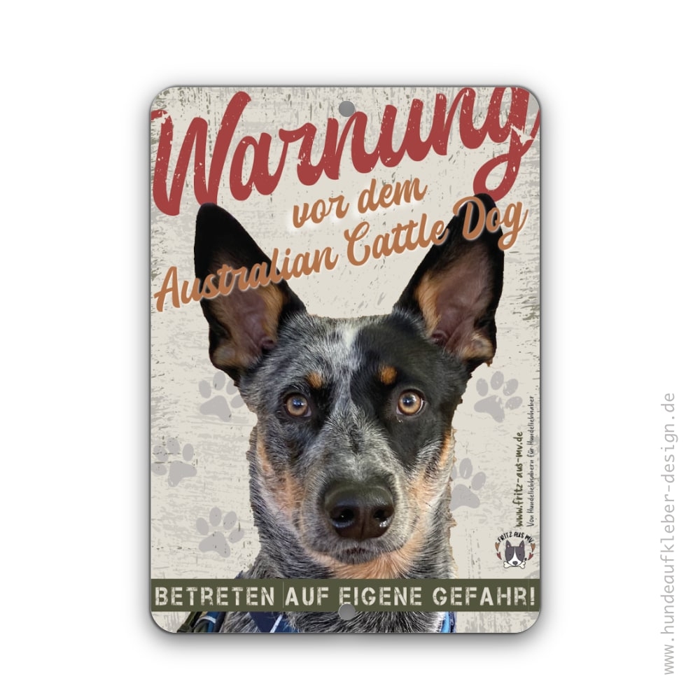 Australian Cattle Dog Schild A5