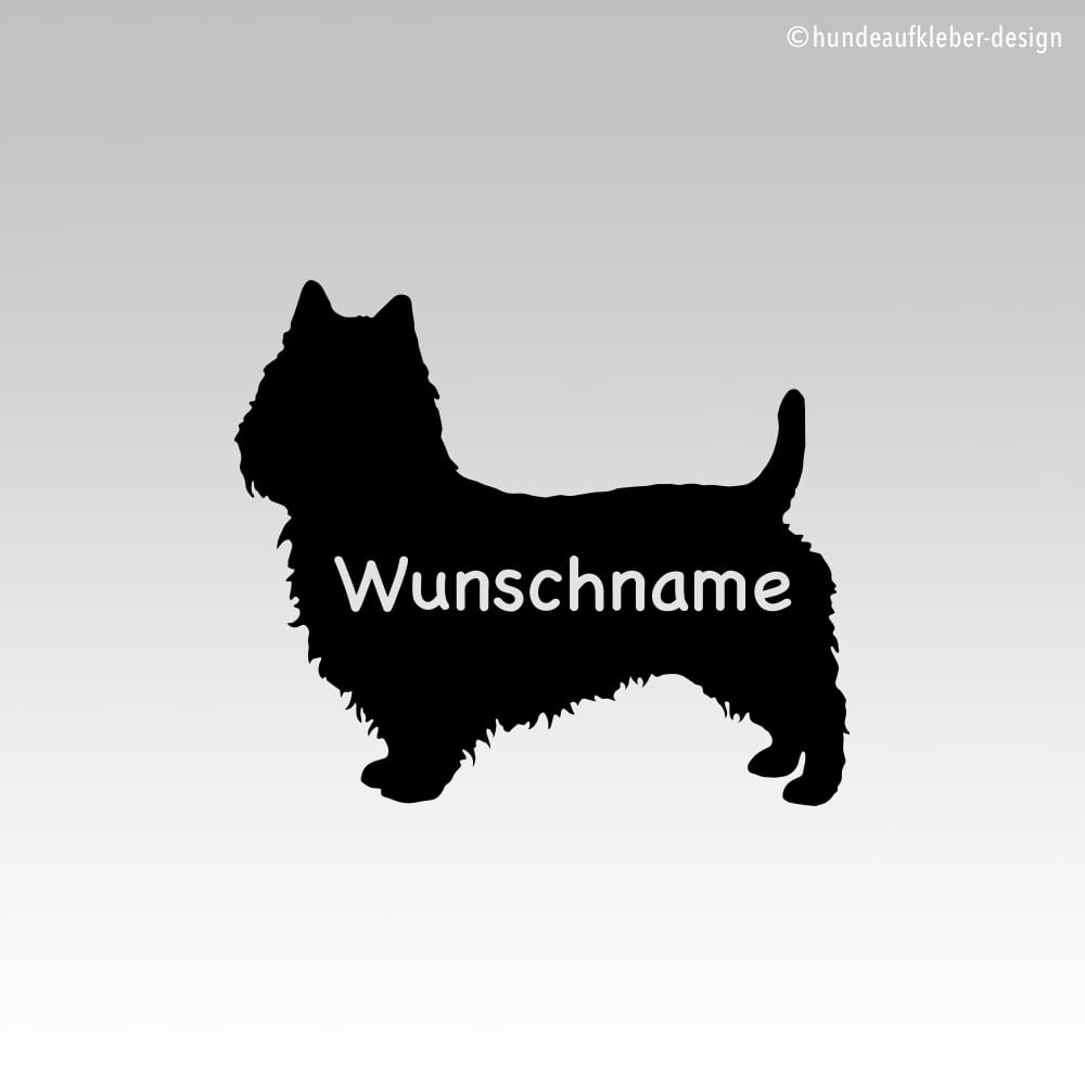Australian Terrier Hundeaufkleber mit Wunschtext