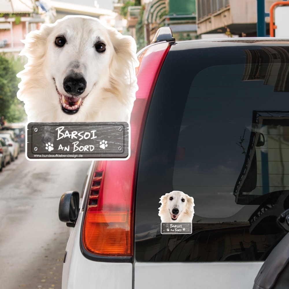 Barsoi an Bord Autoaufkleber