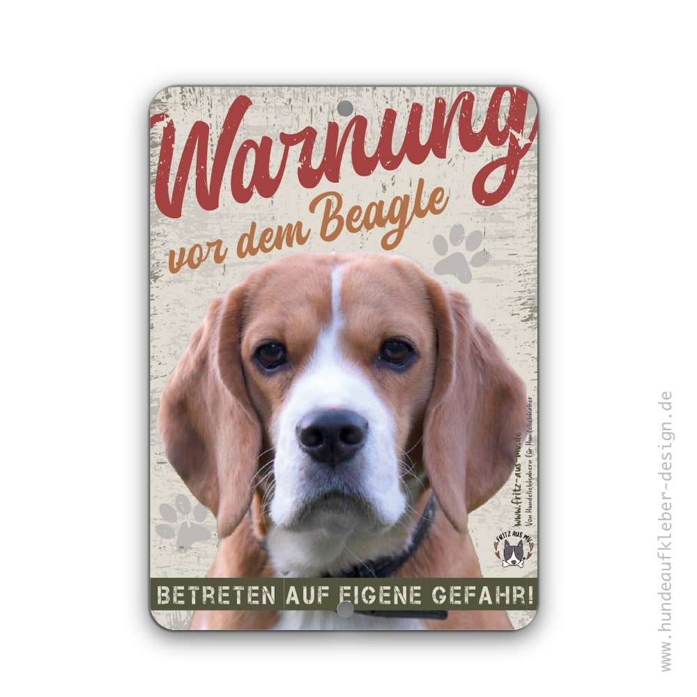 Beagle Schild A5