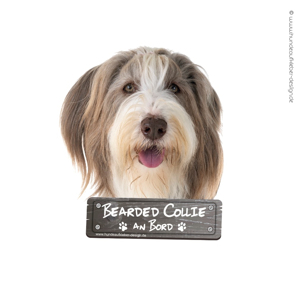 Bearded Collie an Bord Hundeaufkleber