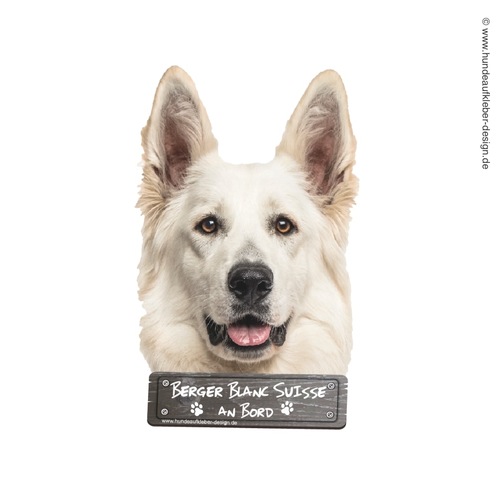 Berger Blanc Suisse Hundeaufkleber