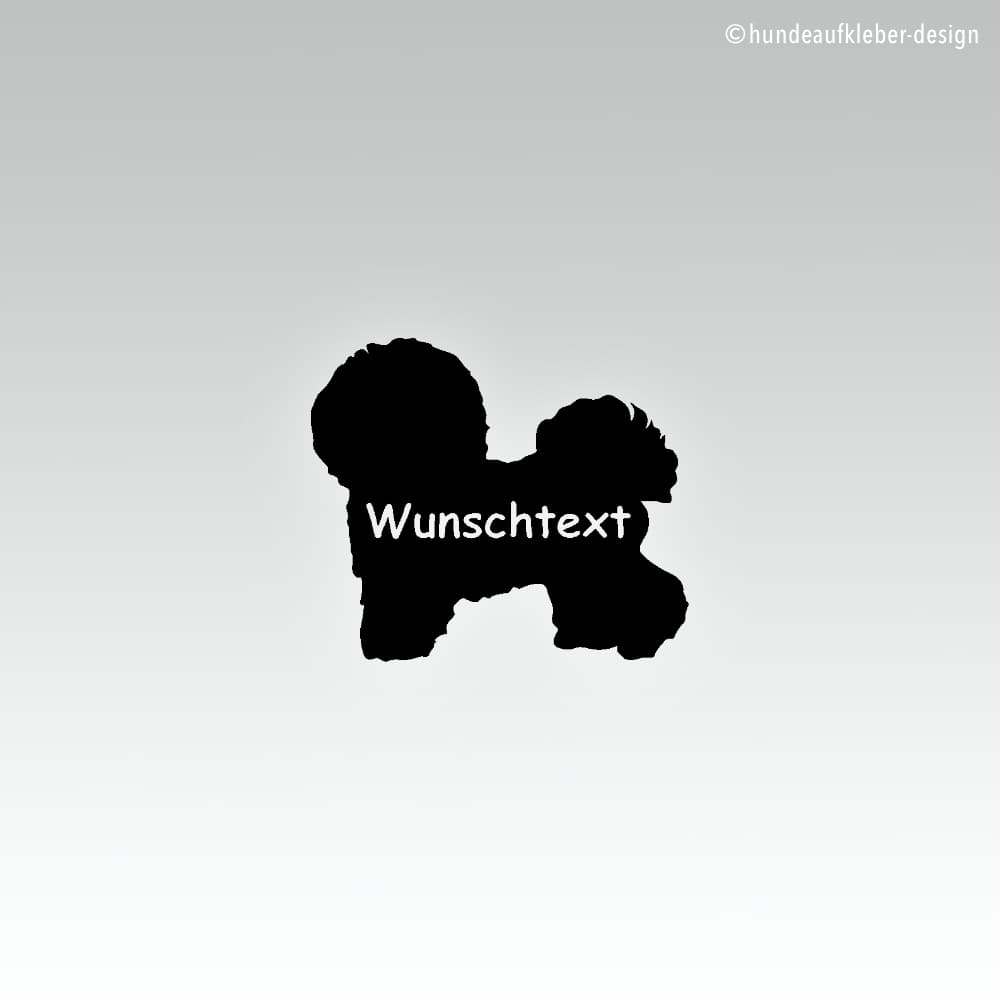 Bichon Frisé Hundeaufkleber mit Wunschtext