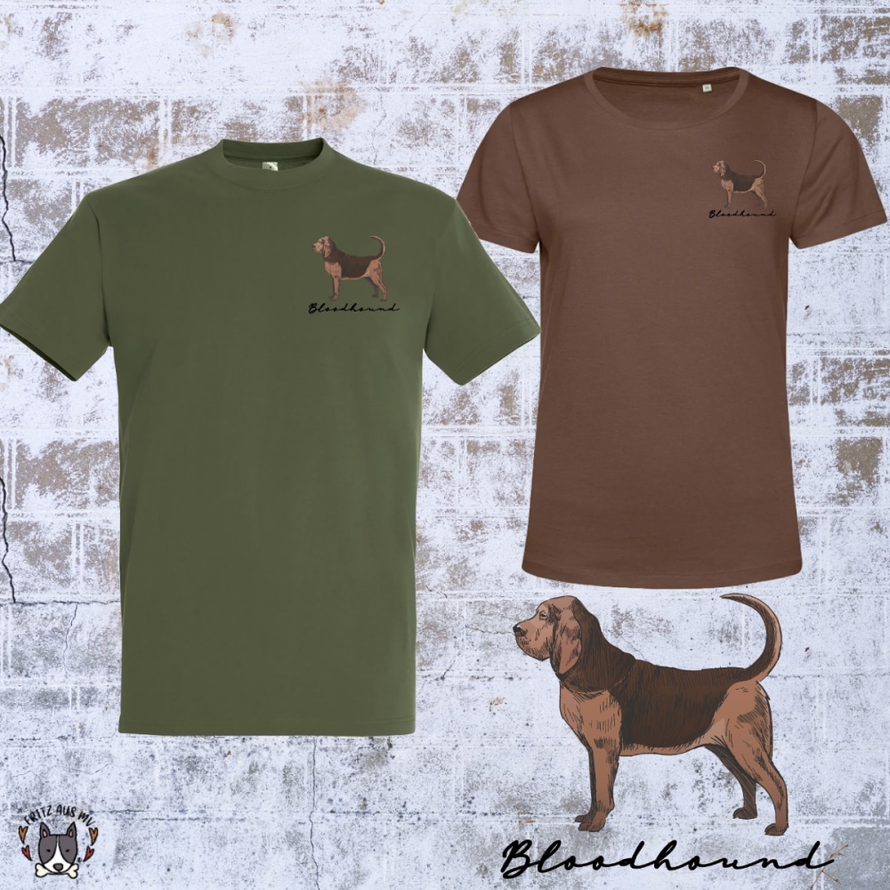 Bloodhound T-Shirt mit dezenten Brustdruck
