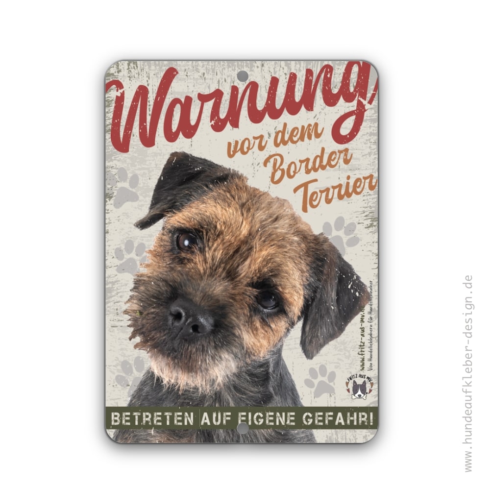 Border Terrier Schild A5