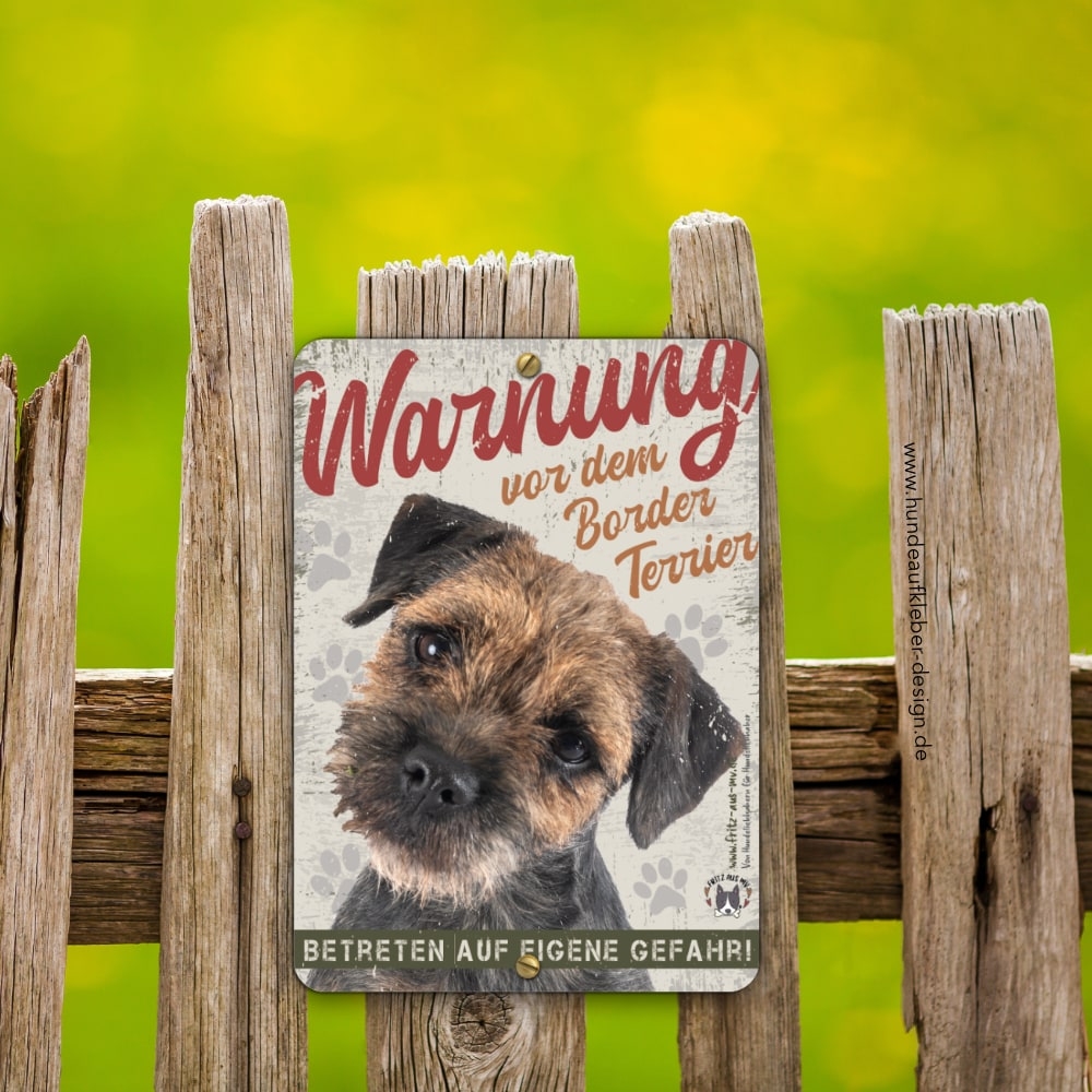 Border Terrier Hundeschild DIN A5