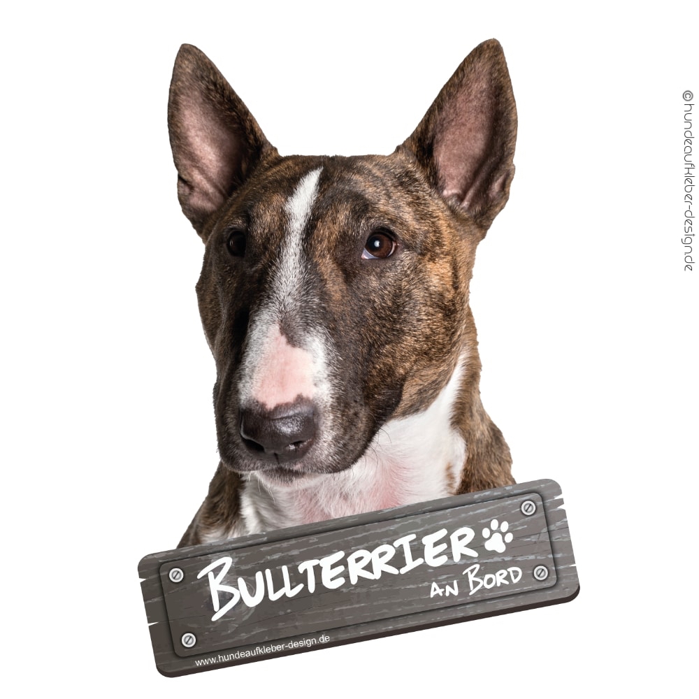 Bullterrier an Bord Aufkleber