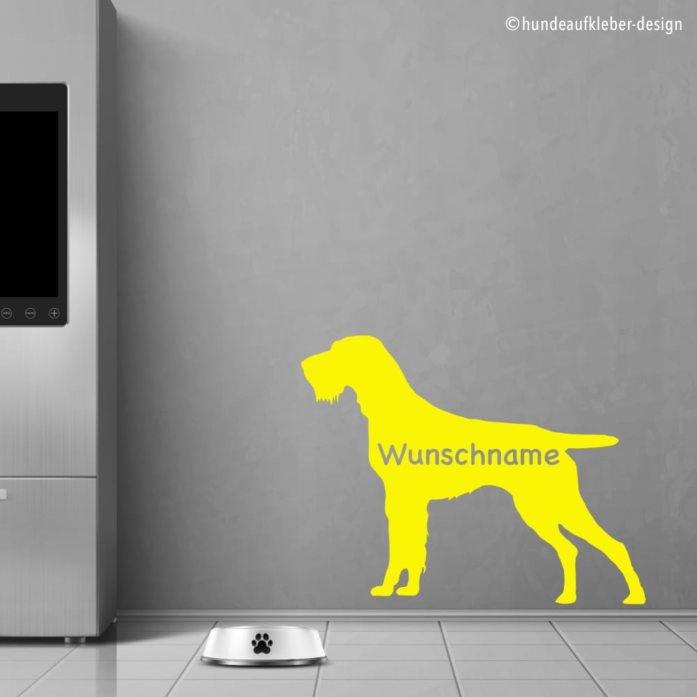 Deutsch Drahthaar Hunde Wandtattoo Aufkleber