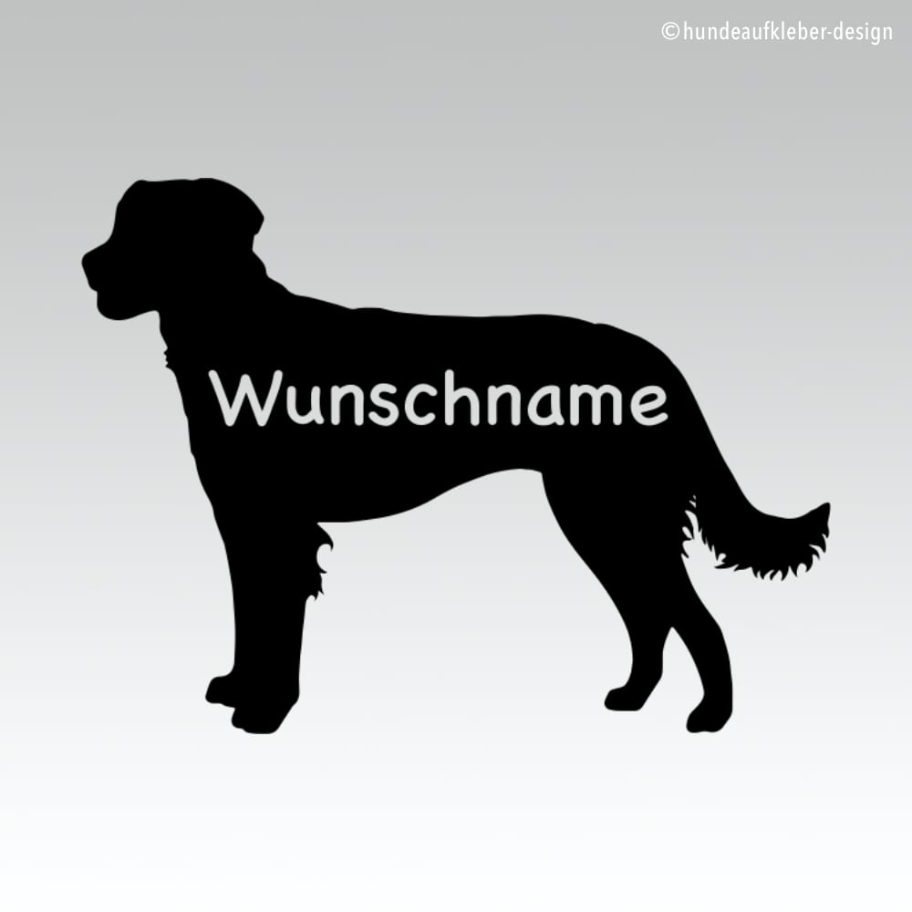 Epagneul Breton Hundeaufkleber mit Wunschtext
