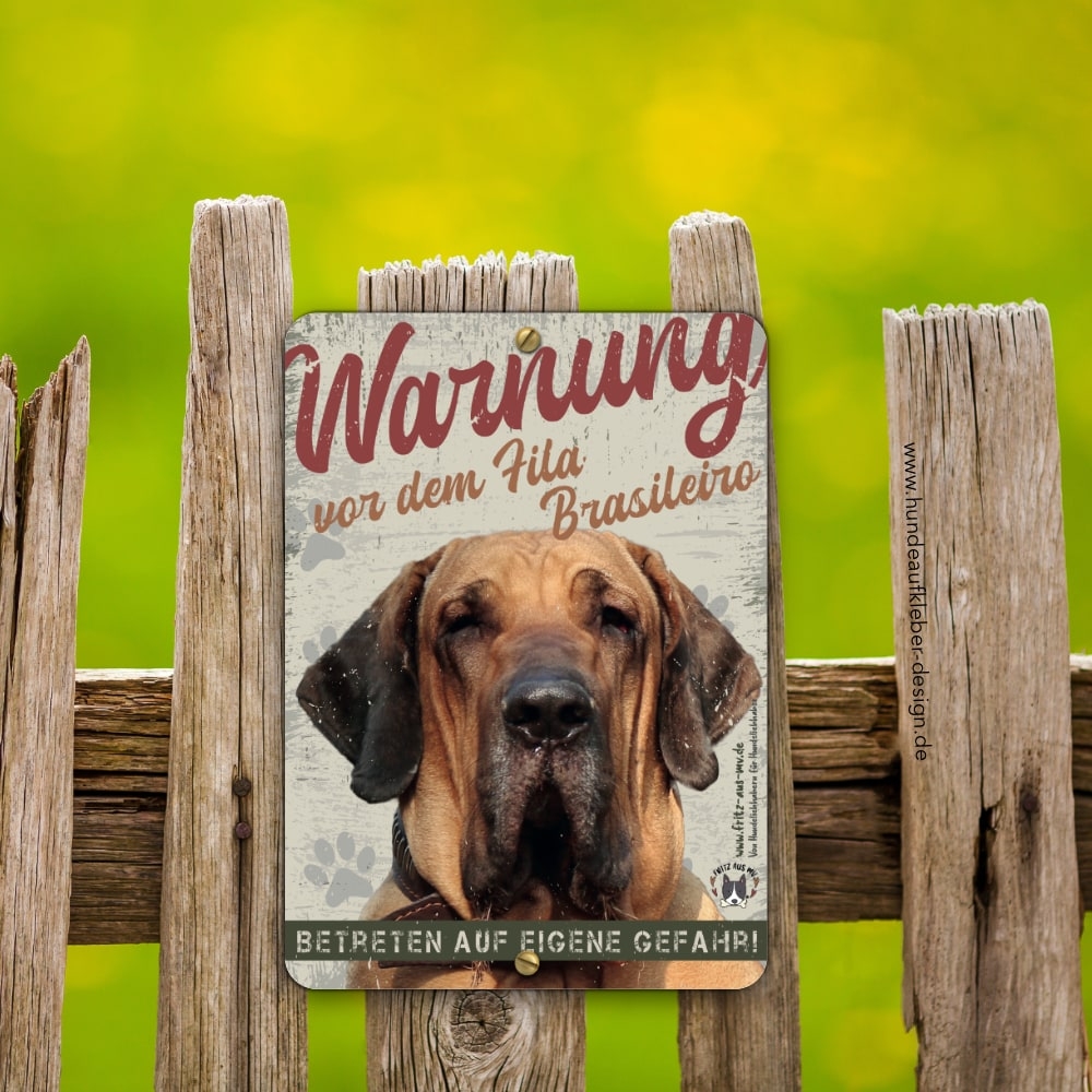 Fila Brasileiro Hundeschild DIN A5