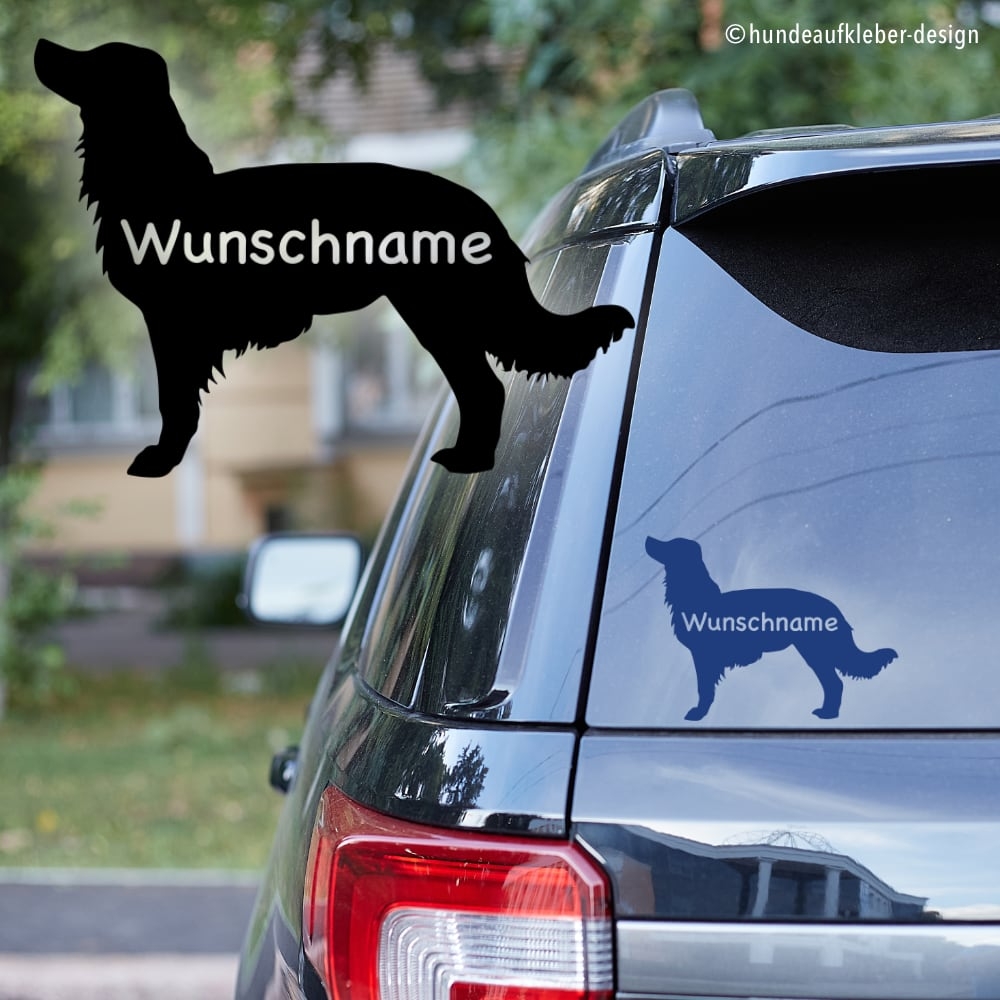 Kromfohrländer Umriss Autoaufkleber mit Hundename