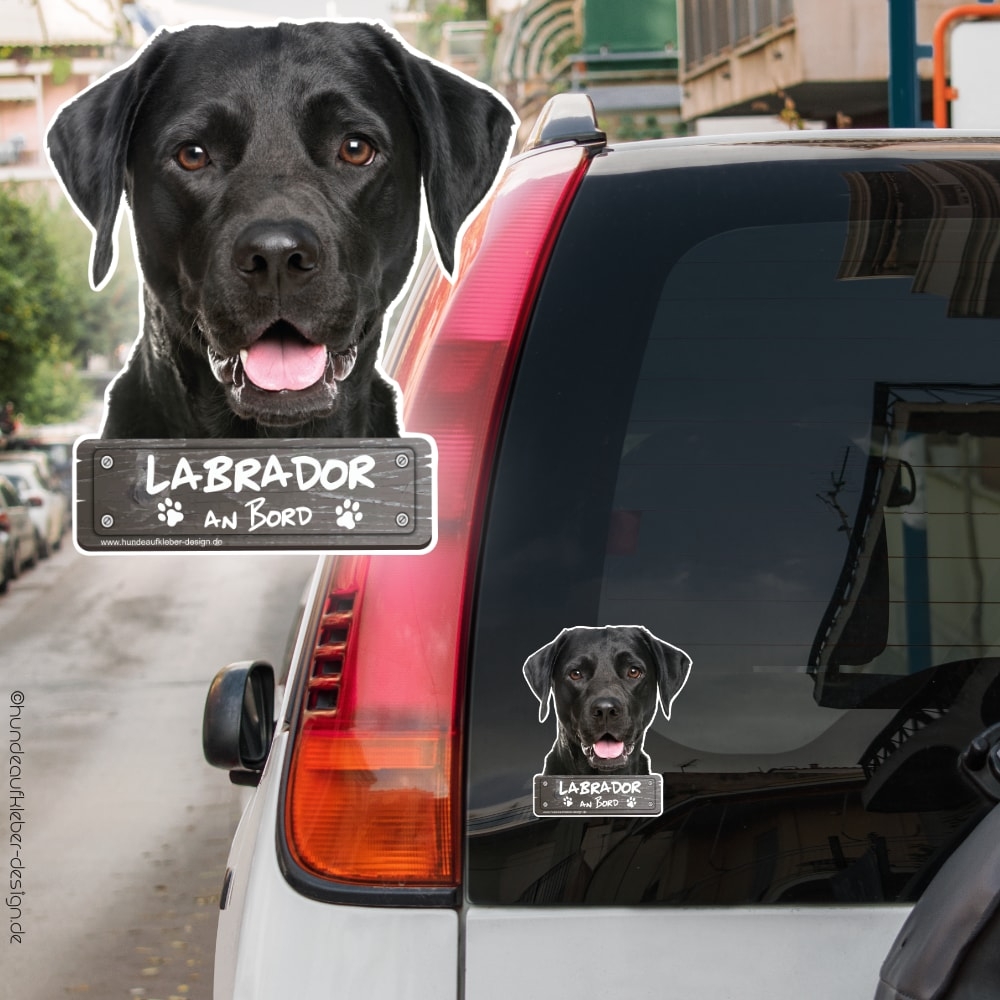 Labrador (schwarz) an Bord Autoaufkleber