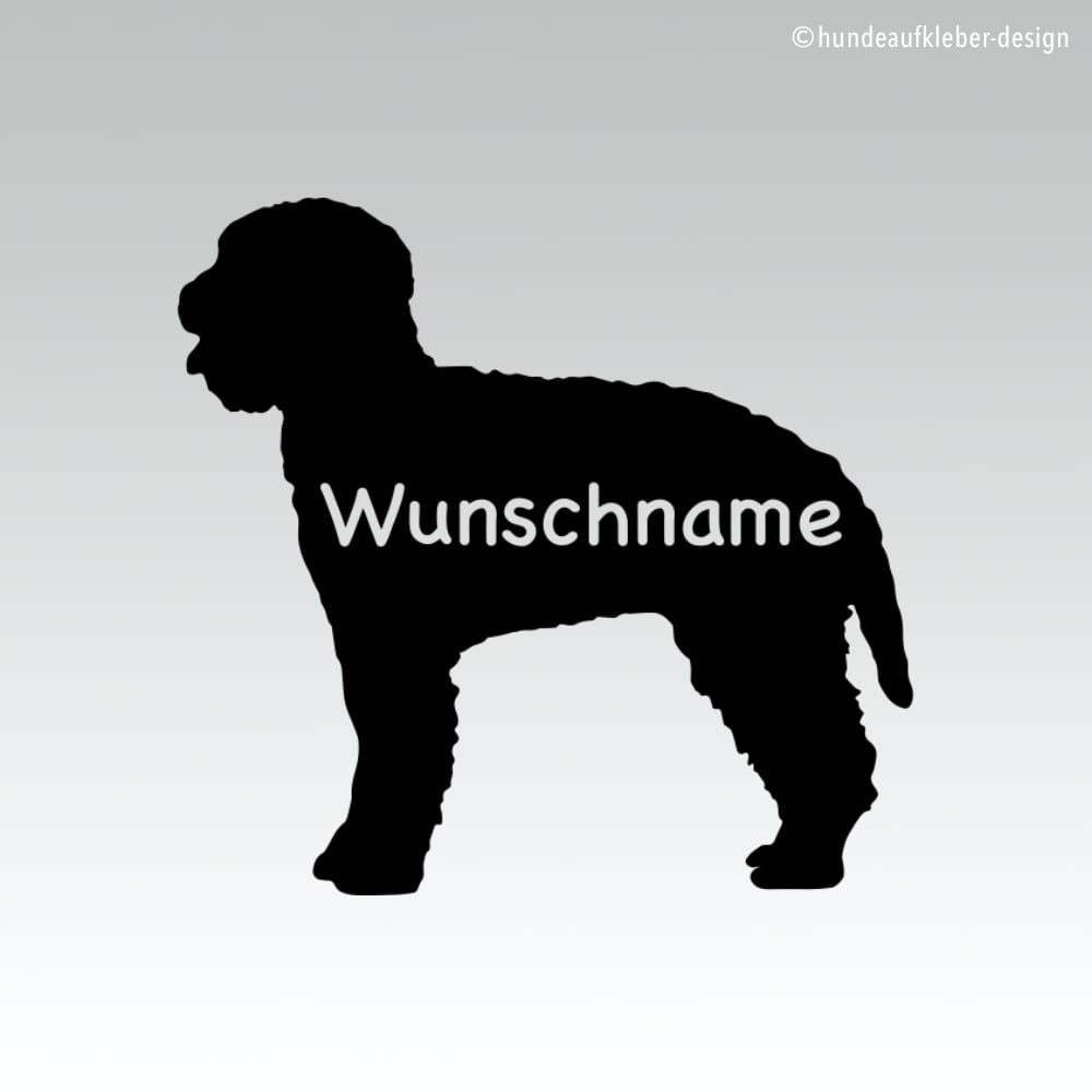 Lagotto Romagnolo Hundeaufkleber mit Wunschtext