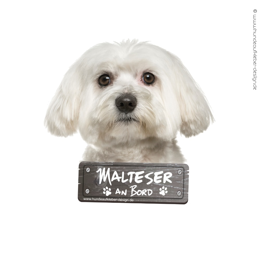 Malteser an Bord Hundeaufkleber