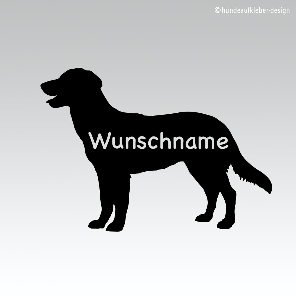 Nova Scotia Duck Tolling Retriever Hundeaufkleber mit Wunschtext